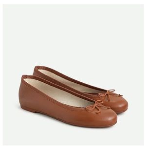 J. Crew Brown Leather Ballet Flats
